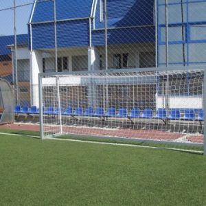 PORTI FOTBAL DUR ALUMINIU, PROFIL PATRAT 5X2 M,SPATE DUR ALUMINIU (2 BUCATI), COD 417