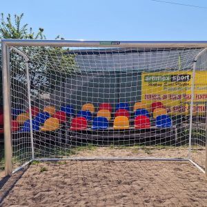 PORTI FOTBAL MOBILE DUR ALUMINIU(2 buc), PROFIL OVAL 120x100 mm, 3X2 M, COD 407