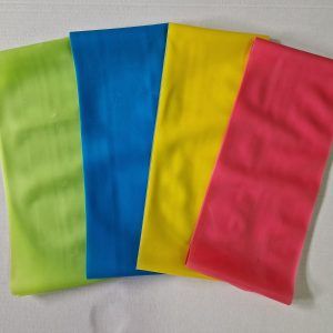 BANDES ÉLASTIQUES DE PHYSIOTHÉRAPIE, LONGUEUR 150 CM, ÉPAISSEUR 0,55 MM, CODE 120203