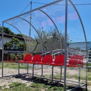 Banca rezerva cu 5 locuri ,acoperire policabonat solid 4 mm,cod 408-5