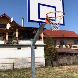 Basketball Anlage verzinkt, 100x100 mm, mit Bodenhülsen, Artikelnr. 105-B