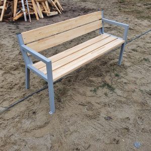 Banc avec dossier pour extérieur, longueur 1,5 m, code 207-extérieur (NOUVEAU)
