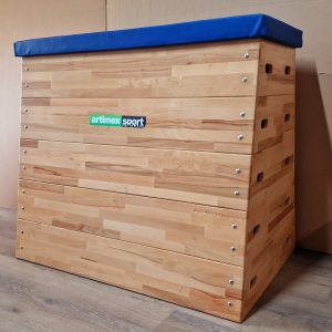 LADA GIMNASTICA TRAPEZOIDALA DIN LEMN DE FAG,5 MODULE,120X75X100 CM,COD 219-FAG (NOU)