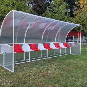 BANC DE TOUCHE FOOTBALL, 10 PLACES, AVEC SIÈGES, CODE 408-10 (NOUVEAU)