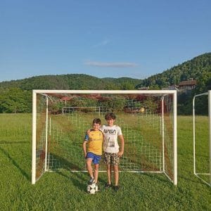 PORTI FOBAL DUR-ALUMINIU,3X2 M, PROFIL ROTUND 80 mm (2 BUCATI), COD 600-80-ROTUND